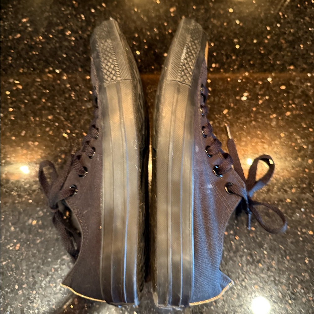 Black gold vintage Sz 6 men’s 8 women’s Converse low top chuck Taylor All Star - Picture 10 of 12